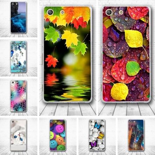 For Sony M5 Case For Sony Xperia M5 Case Silicone Soft TPU Printed Pattern For Sony Xperia M5 Dual E5633 E5603 Cover Capa hoesje