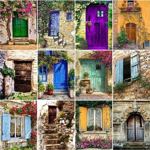 Evershine 5D DIY Full Square Round Diamond Painting Door Diamond Embroidery Landscape Cross Stitch Kit Handicrafts Gift