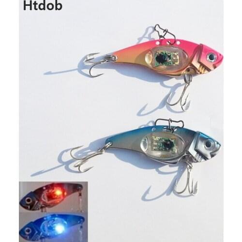 Htdob LED Light Fishing Lure Treble Hook Electronic Fishing Lamp Bait Tackle Fish Lure Light Flashing Lamp LED Lures