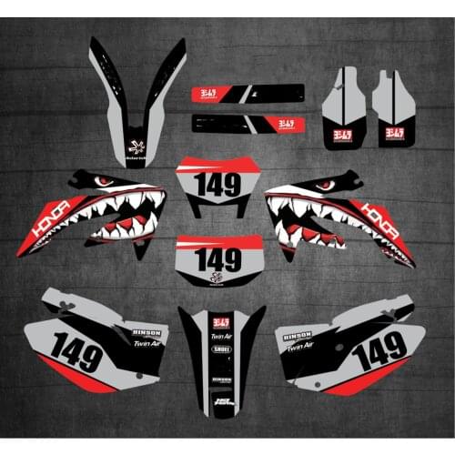 CRF 250X GRAPHICS Personalised Stickers Motorcycle DECALS for Honda CRF250X 2004 2005 2006 2007 2008 2009 2010 11 2012-2016-2019
