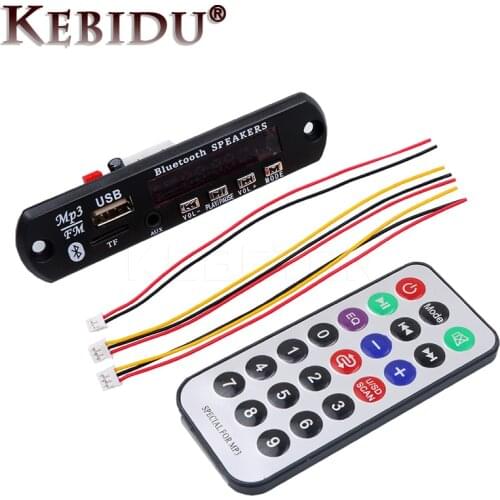 Kebidu Wireless Bluetooth 12V MP3 WMA Decoder Board Audio Module USB TF Radio For Car Radio Music Player