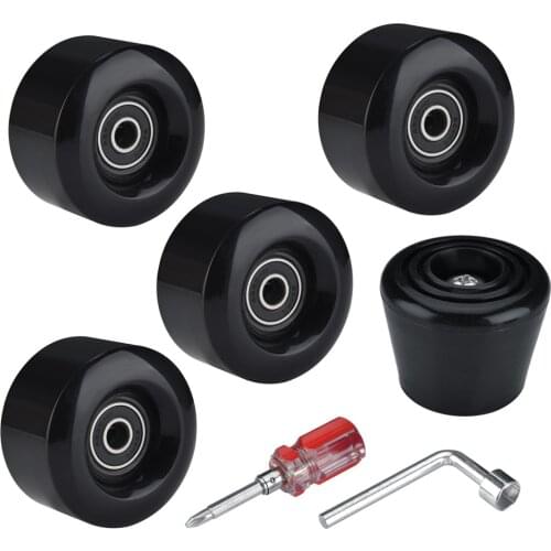 4Pcs Roller Skate Wheels with Bearings Installed Durable Wear-Resistant PU Wheels Replacements for Double Row Skating Skateboard
