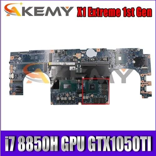 For X1 Extreme 1st Gen laptop motherboard 17870-1 448.0DY05.0011 CPU i7 8850H GPU GTX1050TI FRU 01YU951 01YU959 Mainboard