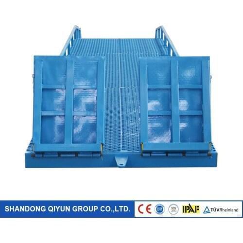 Qiyun CE-approved 6ton 8 ton 12 ton mobile adjustable loading container dock ramp for forklift