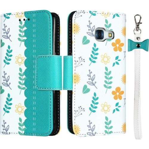 For Samsung Galaxy Feel SC-04J Lanyard flower mobile phone leather case Wallet bracket function