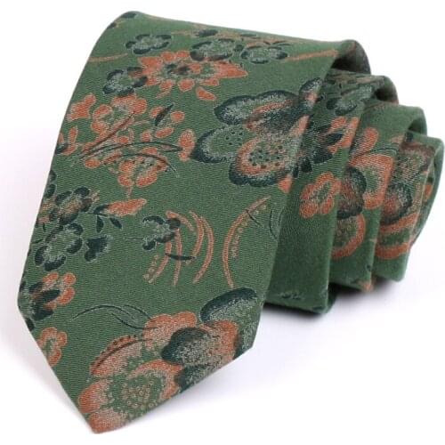 Fashion Print Tie 2020 New Design 7CM Green Ties For Men Business Suit Work Necktie Male Formal Casual Neck Tie With Gift Box
