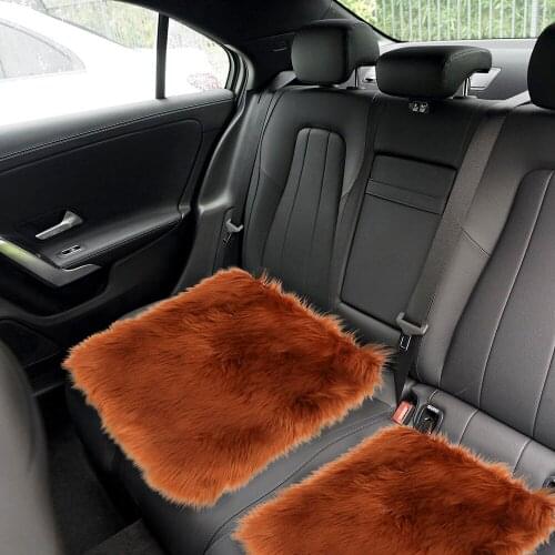 LEEPEE Soft Automobile Interior Accessory Winter Warm Auto Seat Cushion Seat Cushion Imitation Wool Car Seat Cover Fluffy