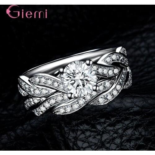 Modern Fashion Women Men Ring Set Trend White AAA Crystal Zircon Engagement Design Bague for Wedding 925 Silver Jewelry Gift