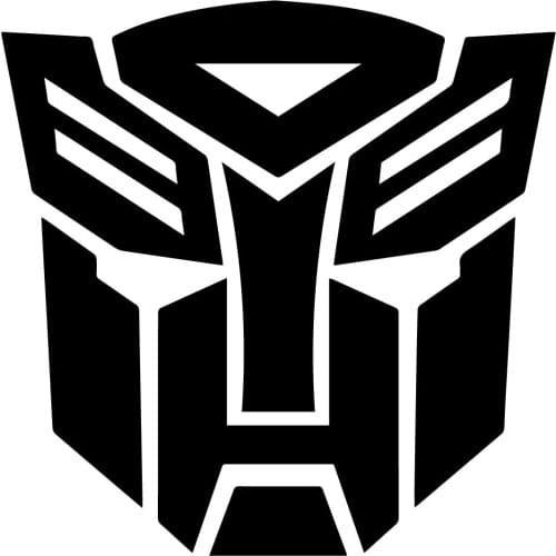 Autobot Inspired Transformer Decal Sticker for Car Window, Laptop and More Inches Black/White/Laser Color