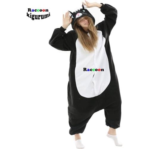 Midnight Cat Kigurumi Adult Onesie Cosplay Costume Anime Pajamas Cartoon One-Piece Pyjamas Men Halloween Family Party Home PJS