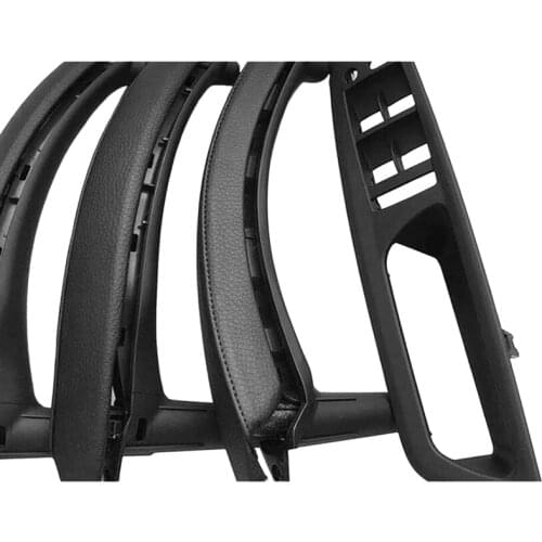 Right Driver Interior Door Armrest Cover PU Leather Window Switch Panel Full Set For-BMW X5 X6 E70 E71 2007-2013
