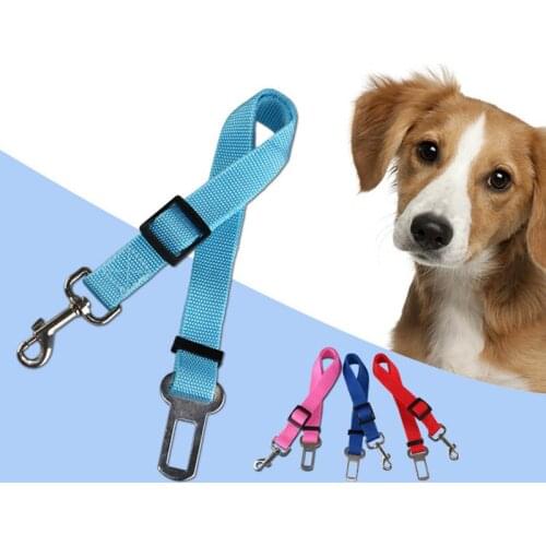 Adjustable Pet Dog Cat Car Seat Belt Harness Seatbelt Lead Leash for Small Medium Dogs Travel Clip Pet Supplies 6 Color