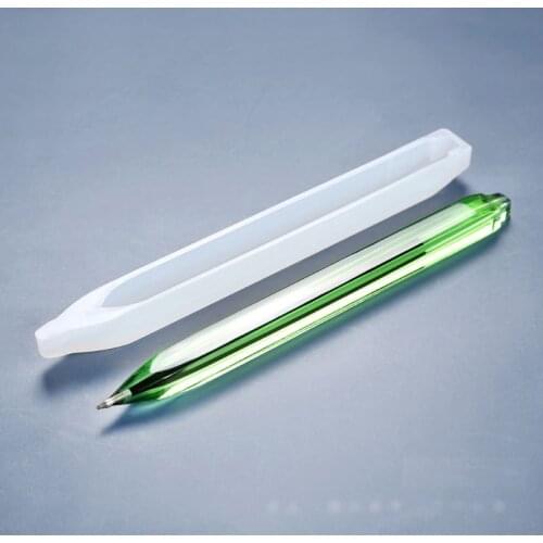 N7MF Handmade Ballpoint Pen UV Resin Epoxy Resin Casting Mold Penholder Silicone Mold DIY Art Craft