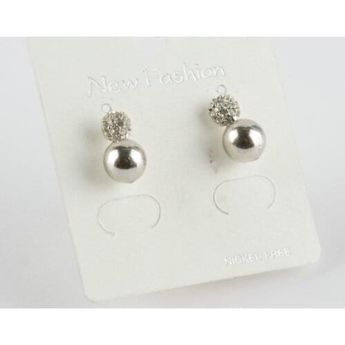 Cubic zirconia Ball Dangle Earrings