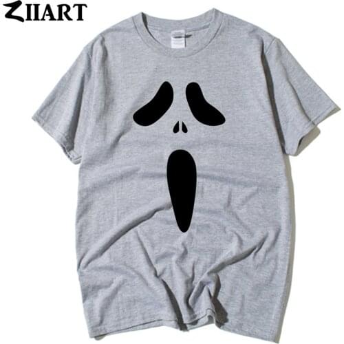 Skrik The Scream Face Edvard Munch Template Pumpkin Carving Lantern Cotton Boy Man Short Sleeve T Shirt Clothes Summer ZIIART