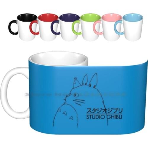 Studio Ceramic Mugs Coffee Cups Milk Tea Mug Manga Anime Studio Ghibli Hayao Miyazaki Nausica? Laputa Totoro Catbus Kiki Jiji