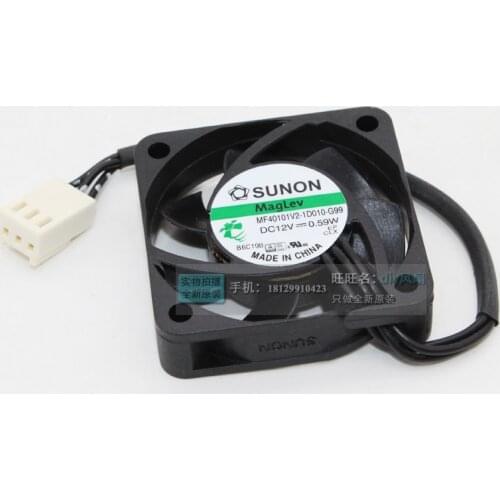 SUNON MF40101V2-1D010-G99 Server Cooling Fan DC 12V 0.59W 40x40x10mm 3-wire