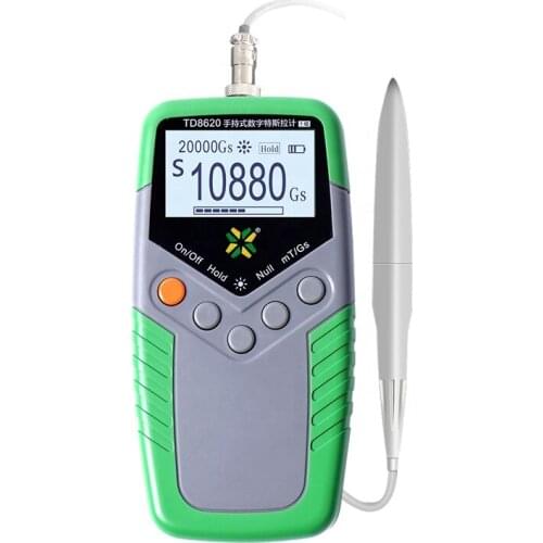 TD8620 Class 1 Gaussmeter Tesla Meter the Fluxmeter Surface Magnetic Field Tester with NS Function