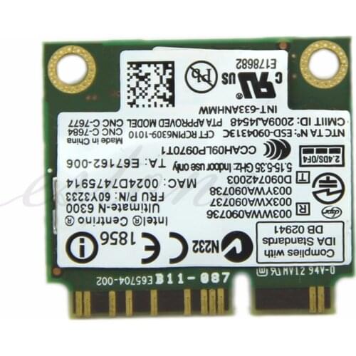 Ultimate-N 6300 633ANHMW FRU 60Y3233 WiFi Wireless Card for IBM Thinkpad Intel C26
