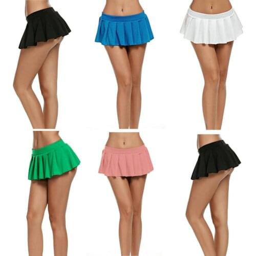 Women Sexy Micro Mini Dress Bodycon Short Skirts Dance Clubwear Party Metallic Club Skirt Metallic Dance Pleated Skirt 5 Colors