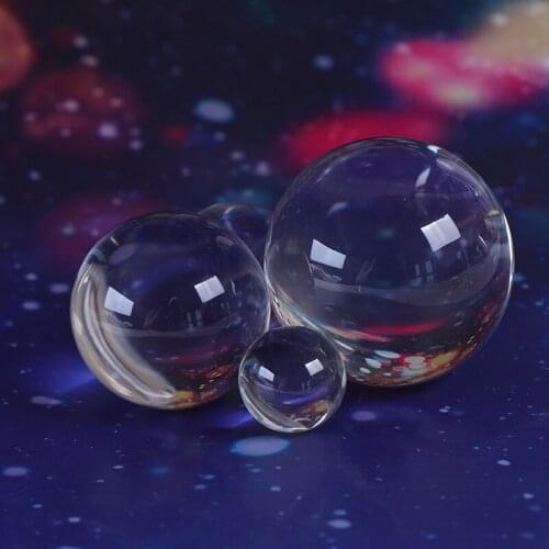 1Pc Clear Crystal Ball Quartz Healing Sphere Photography Props Home Decor 20--50mm