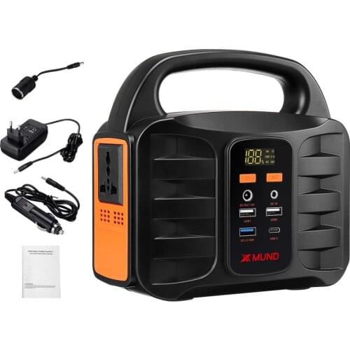 155Wh 42000mAh Camping Solar Generators 110V AC Outlet USB QC3.0 LED Flashlight Power Bank Outdoor Emergency Power Source