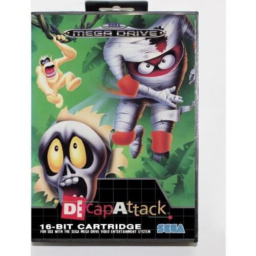 16 bit Sega MD game Cartridge with Retail box - DeCapAttack game card for Megadrive Genesis system