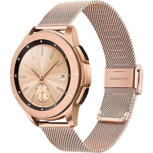 20mm 22mm Milanese Watchband for Samsung Galaxy Watch 42mm 46mm Active 2 40mm 44mm Quick Release Band Mesh Stainless Steel Strap