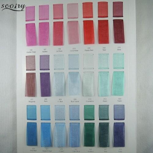 200Yards 6mm 9mm 16mm 20mm 25mm Solid Color Organza Ribbon Silk Voile Transparent Ribbon Tapes For Wedding Party Decor YM34