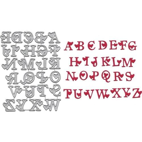 Alphabet Dies Scrapbooking Cutting Die Cuts For Card Making Diy Craft Scrapbook Album Molds Cutting Templates For Cards Stencil