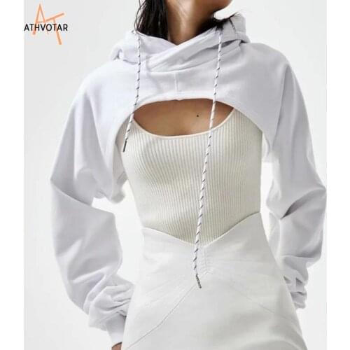 ATHVOTAR Women's Short Hoodies