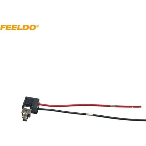FEELDO 2pc Car Halogen Bulb H1 Headlight Plug Adapter With Wire Auto H1 Bulb Socket Lamp Connector Holder #HQ5954