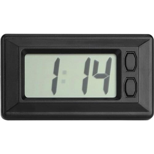 Auto Watch Car LCD Digital Display Clock Interior Accessories Mini Vehicle Decoration Self-Adhesive Car Ornaments Car-Styling