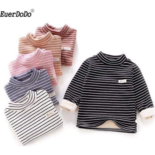 Childrens T-shirt Autumn Winter Fleece Thermal Underwear T Shirt For Girls Boys Tops Kids T Shirt Children T Shirts Boys Girls