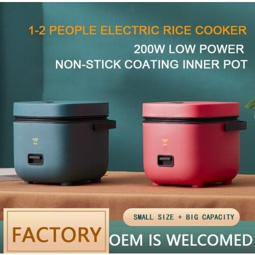 1.2 L 200W 1-2 People Small Mini Intelligent Automatic Household Kitchen Electric Rice Cooker