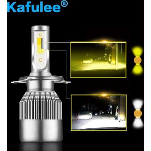 GZ KAFOLEE Car Headlight Bulbs H4 Led 6000K 3000K Led H1 H7 H8 H9 H11 HB3 9005 HB4 9006 60W 7000LM Double Color Headlamp