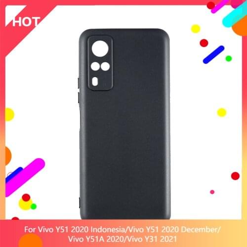 Y51 2020 Indonesia Y51 2020 December Case Matte Silicone TPU Back Cover For Vivo Y51A 2020 Y31 2021 Phone Case Slim shockproof
