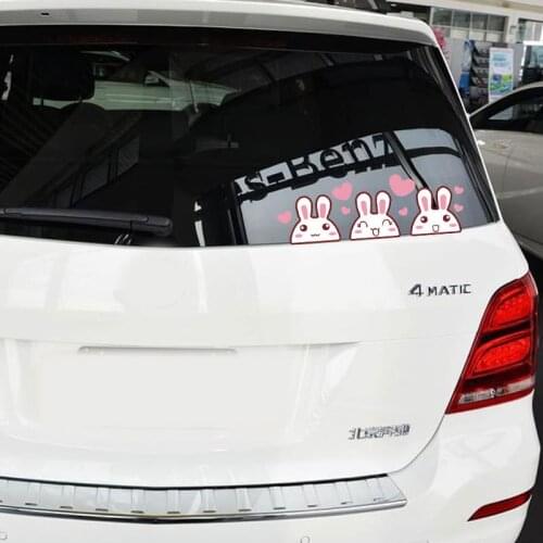 Aliauto Car-styling MOC Rabbit Combination Car Stickers and Decals for Volkswagen Golf 7 Polo Skoda Toyota Renault Peugeot Kia