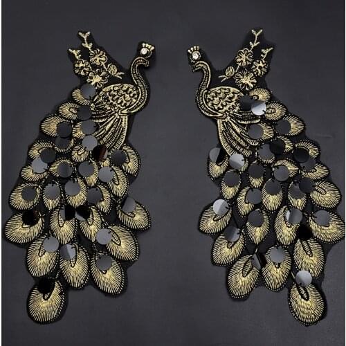 Clothes peacock sticker application clothing patch embroidery patch backpack handbag 302*137mm multi-sewing accessories badge