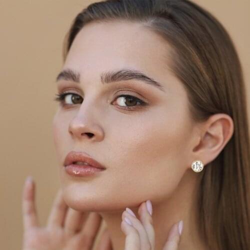 New European and American fashion simple earrings pearl personality retro jewelry national style Chinese Earrings