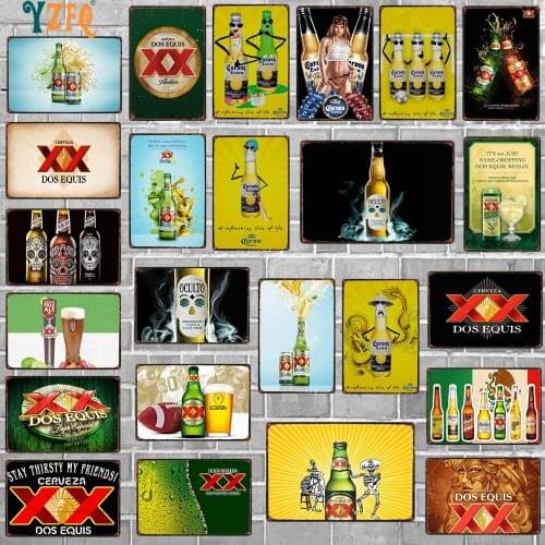 Beer Vintage Metal Metal Plates For Wall Bar Home Pub Art kitchen Coffee Decor 30X20CM DU-8595A