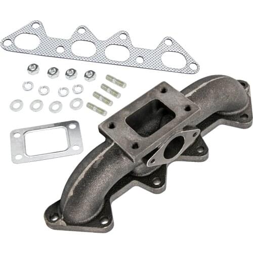 Fit 1994-2002 for Accord F22 F22B 4Cyl Sohc T3/T4 Flange Turbo Charger Exhaust Manifold 35MM / 38MM External Wastegate Flange