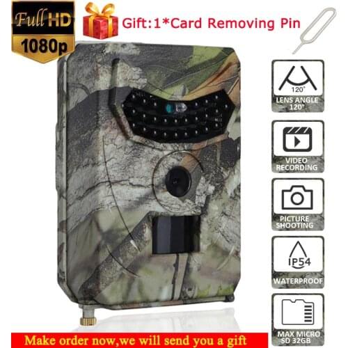 PR100 Hunting Camera Photo Trap 12MP Wildlife Trail Night Vision Trail Thermal Imager Video Cameras for Hunting Scouting Game
