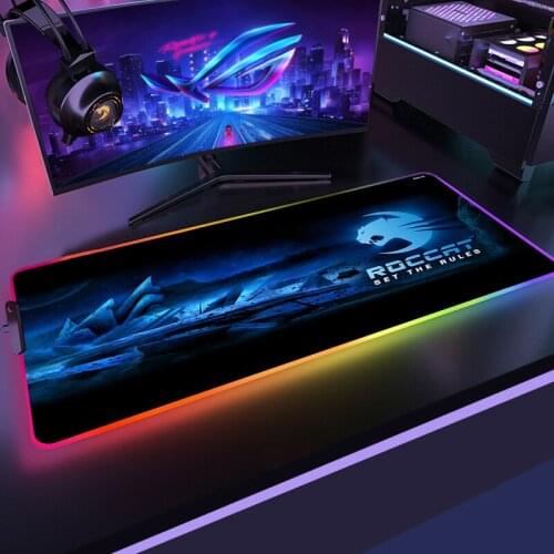RGB Computer Luminous Gaming Mouse Pad Roccat rainbow Colorful Big Glowing LED Extended Illuminated Keyboard Non-Slip Desk Mat