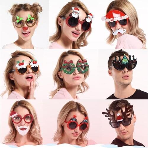 Christmas Glasses Christmas Decoration Props Glasses Prom Party Funny Glasses Santa Christmas Hat