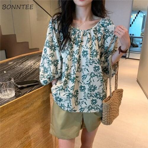 Short Sets Women Fashion Summer Breathable Loose Leisure All-match Korean Style Floral Elegant Holiday Female Streetwear Cozy