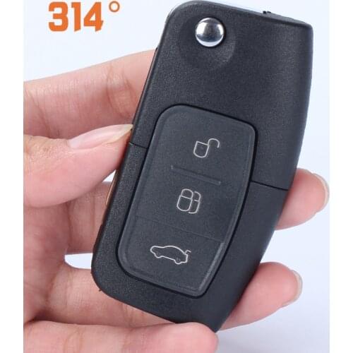 Three-button Black Car Key Remote Control Folding Key Replacement Shell Suit For Ford Focus Carnival Mondeo Car Key Shell