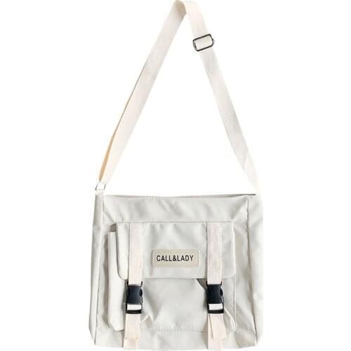 Geestock Crossbody Bag for Women Korean Canvas Messenger Bags Nylon Shoulder Bags Woman 2021 Student Postman Bag