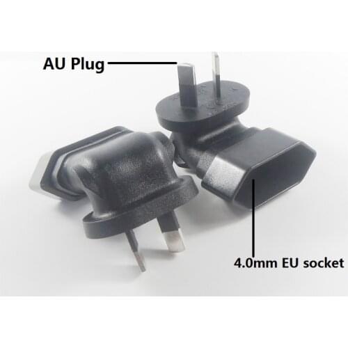 AU TO EU Plug Two Flat Plug to 4.0mm Euro AC Power Plug Elbow AU 2Pin Plug Power Adapter Socket For Electrical Socket adaptor