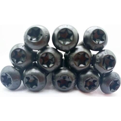 M6 Torx Screw Half Round head Screws Plum blossom Bolts 10.9 Grade 8-35mm Length Black